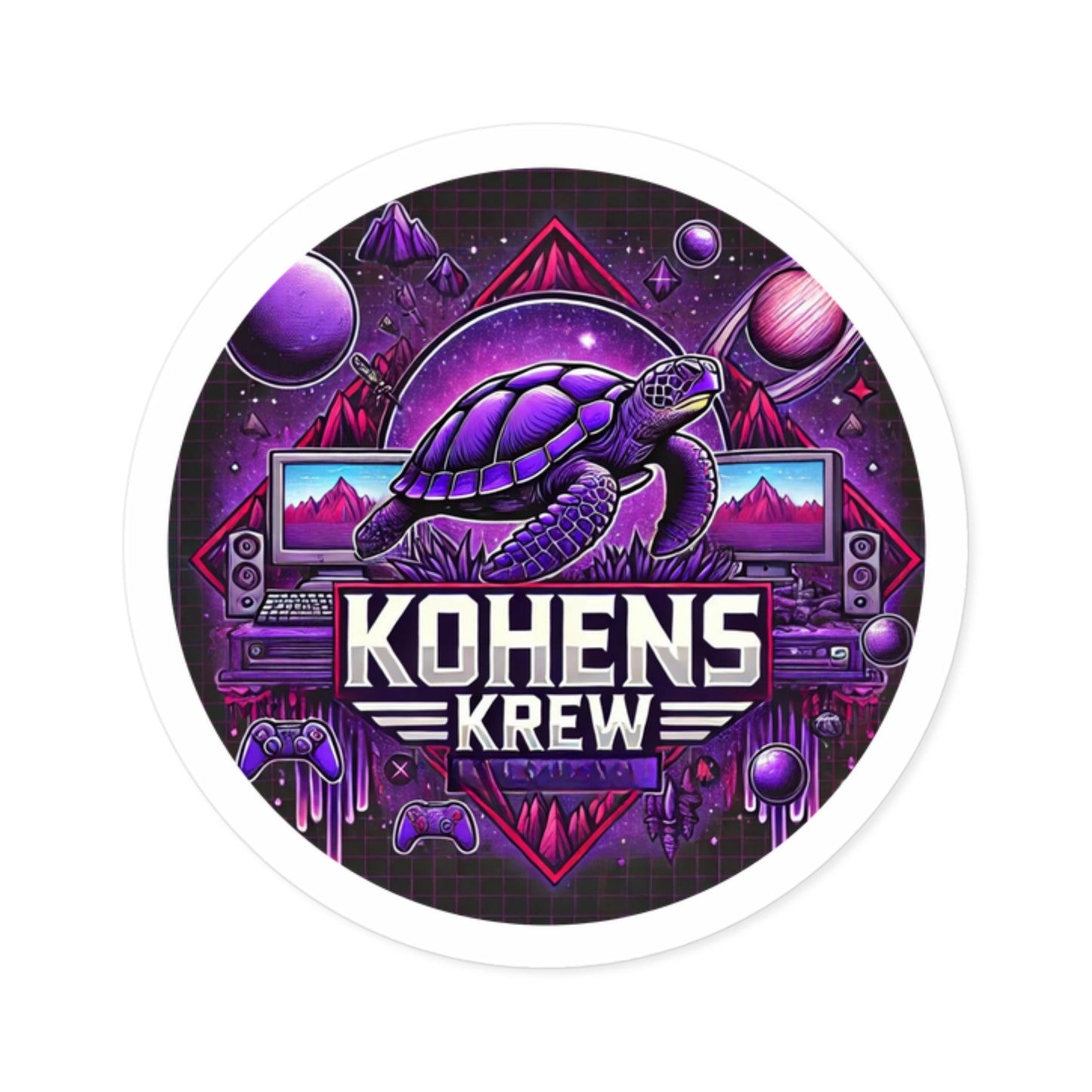 Round Stickers, Indoor\Outdoor :  Profits go to Kohen's Cancer Treatment!